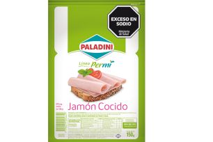 Jamón Cocido bajo en sodio Feteado Paladini (150 gr)